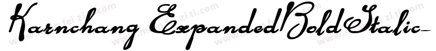 Karnchang ExpandedBoldItalic字体转换